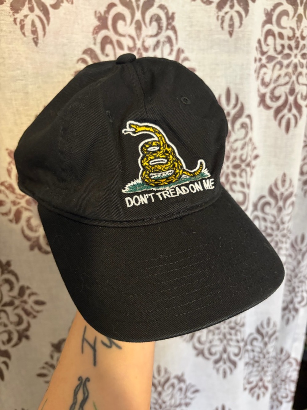 Don't Tread On Me Black Reptile Cap
